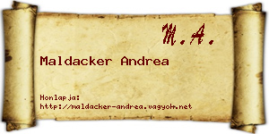 Maldacker Andrea névjegykártya